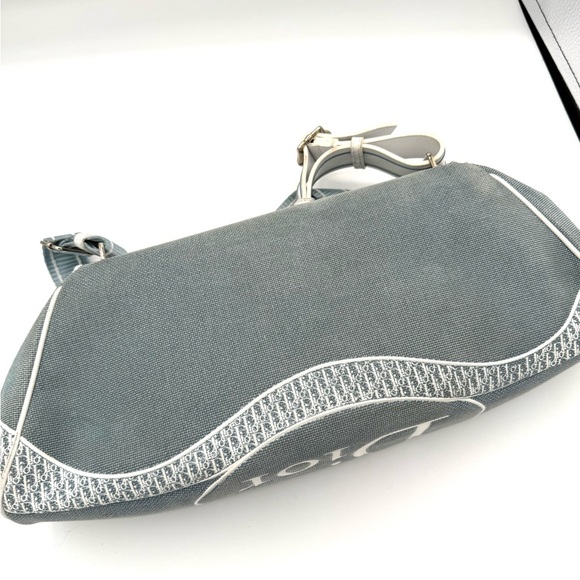 Dior Galliano Blue East West Baguette Saddle Bag - Picture 9 of 12